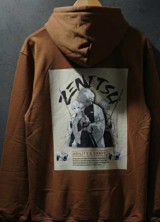 Zenitsu Trio Graphic Hoodie - UMBER BROWN EDITION