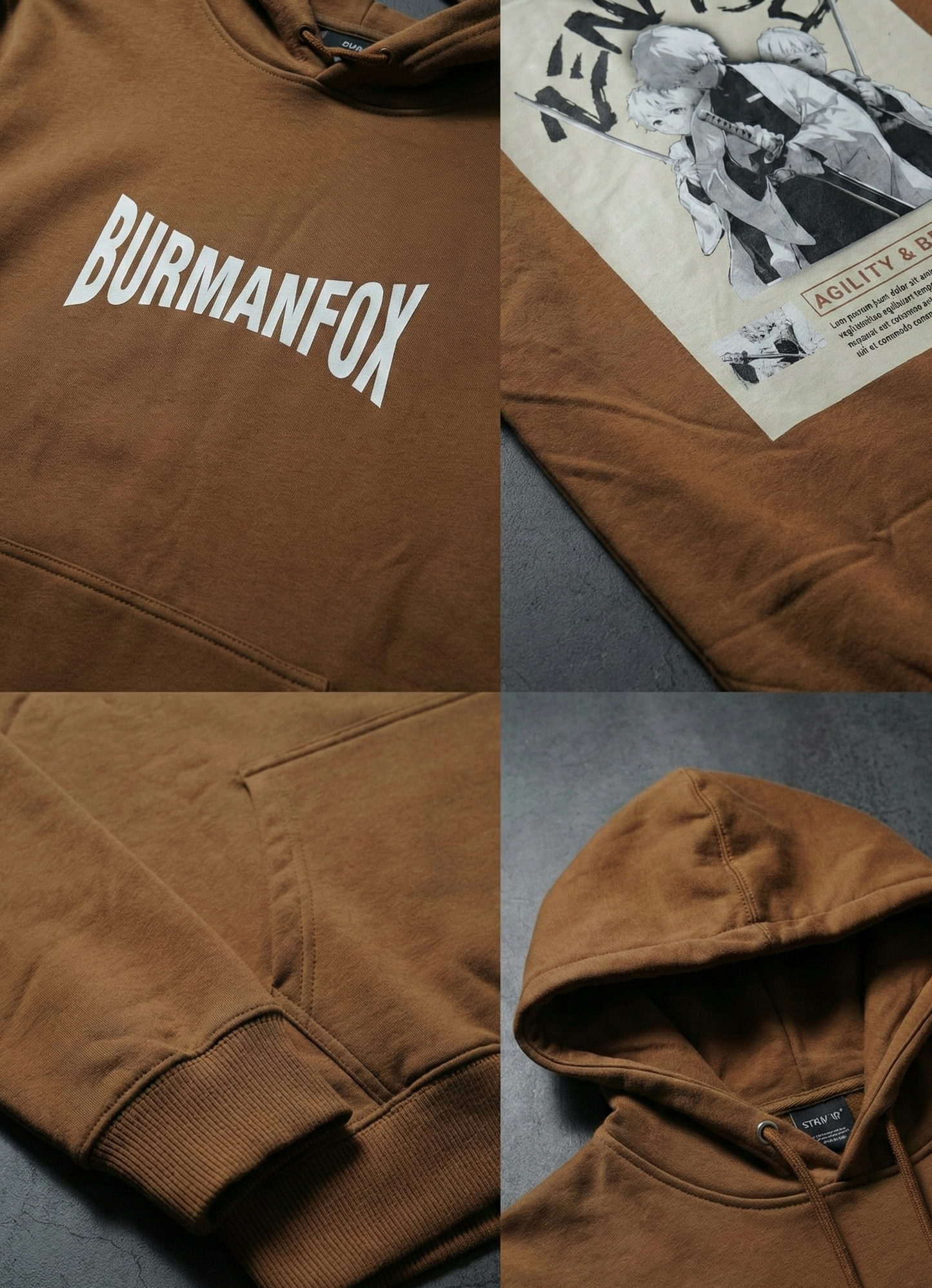 Zenitsu Trio Graphic Hoodie - UMBER BROWN EDITION