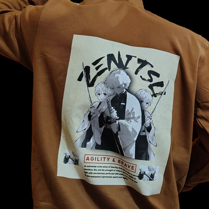 Zenitsu Trio Graphic Hoodie - UMBER BROWN EDITION