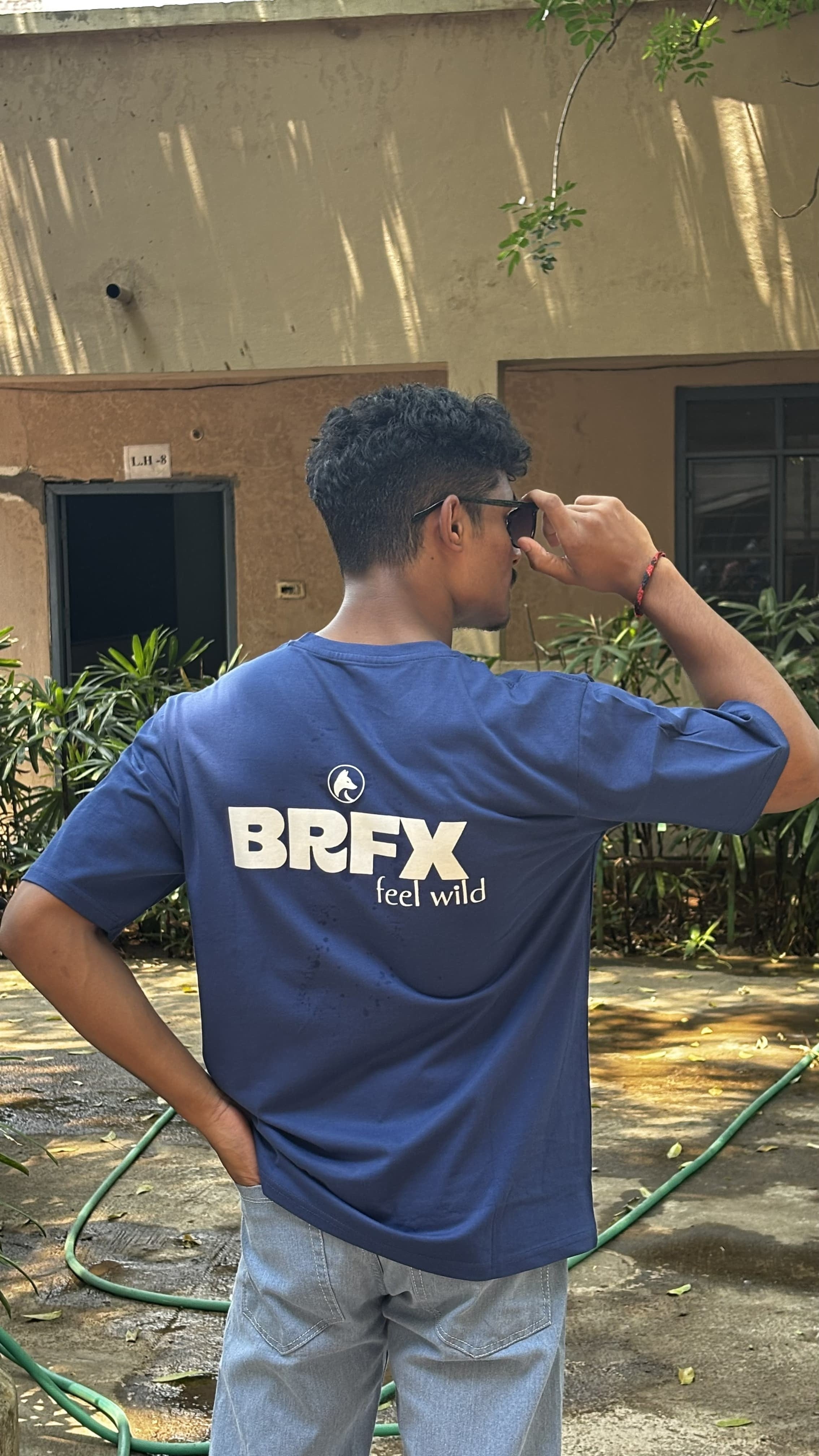 Soulset Feel Wild Drop Shoulder T-shirt | Blue Graphic Tee| BRFX
