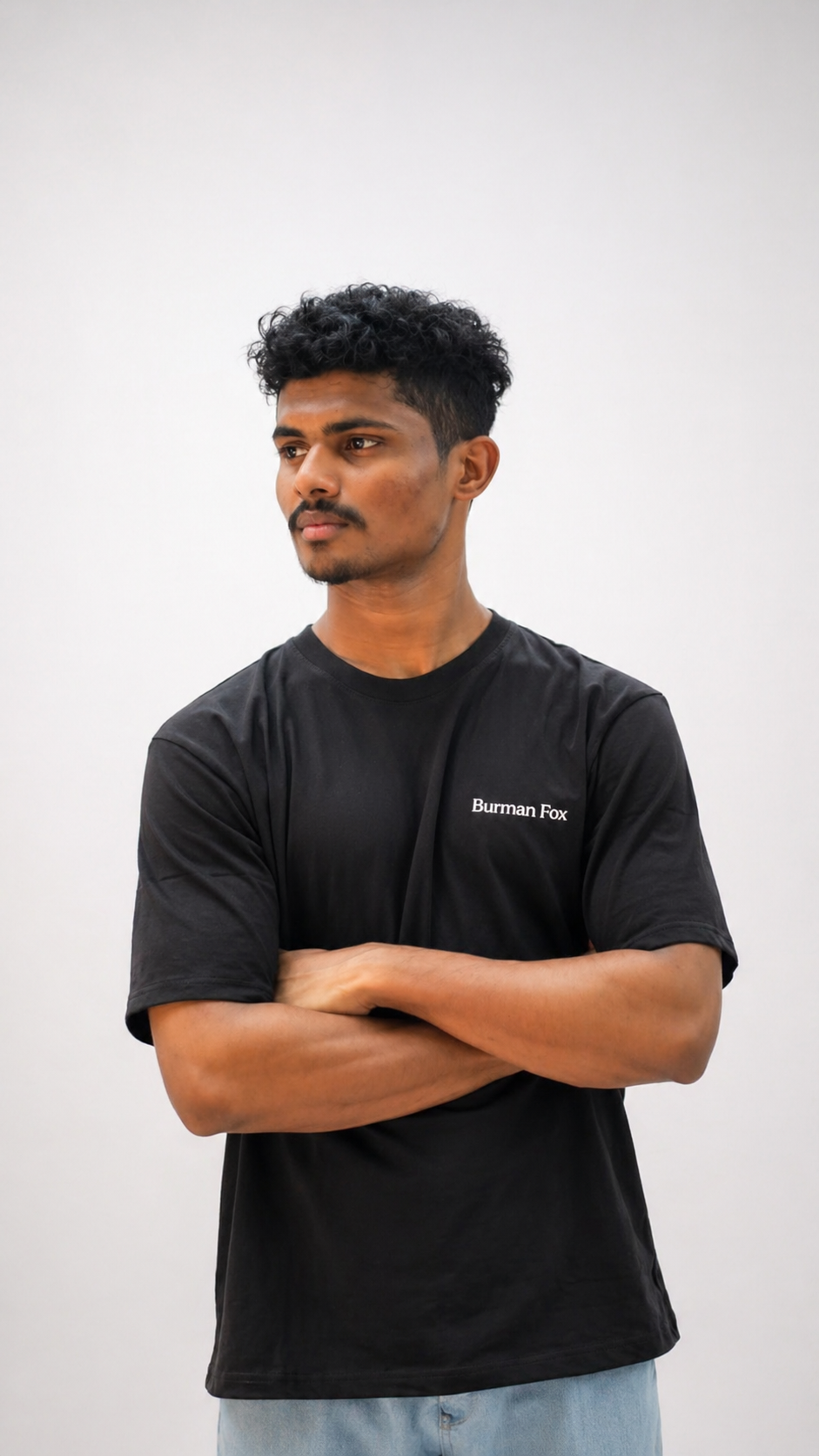 Simple Things Drop Shoulder T-shirt | Black Mandala Graphic Tee | 220 GSM Cotton | BRFX