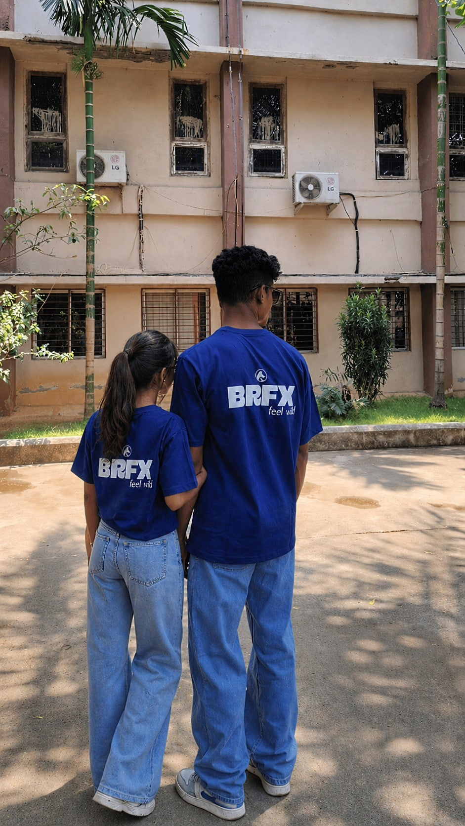 Soulset Feel Wild Drop Shoulder T-shirt | Blue Graphic Tee| BRFX